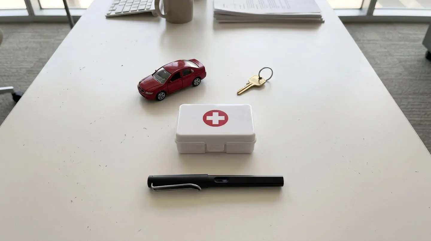 Une personne souriante signe un document d'assurance sur une tablette dans un environnement lumineux et rassurant